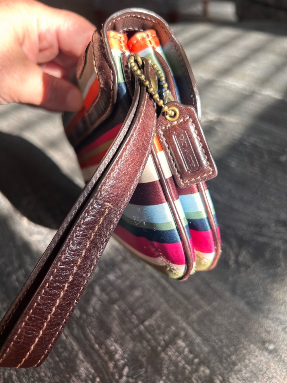 Coach 65th Anniversary Legacy Striped Garcia Striped Wristlet/Clutch - Picture 7 of 10